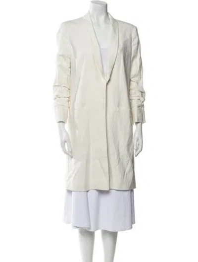 Pre-owned Alice And Olivia Linen Coat In White
