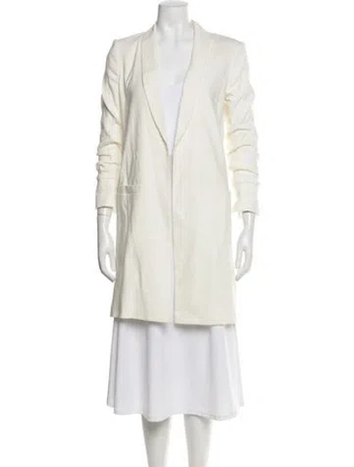 Pre-owned Alice And Olivia Linen Coat In White