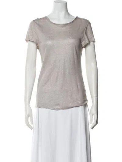 Pre-owned Alice And Olivia Linen Crew Neck T-shirt