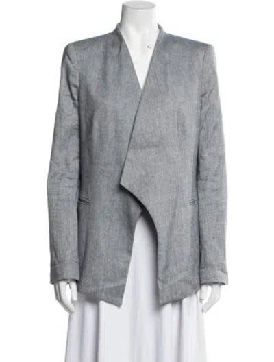 Pre-owned Alice And Olivia Linen Evening Jacket In Blue