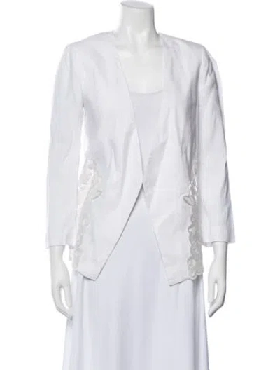 Pre-owned Alice And Olivia Linen Jacket In White