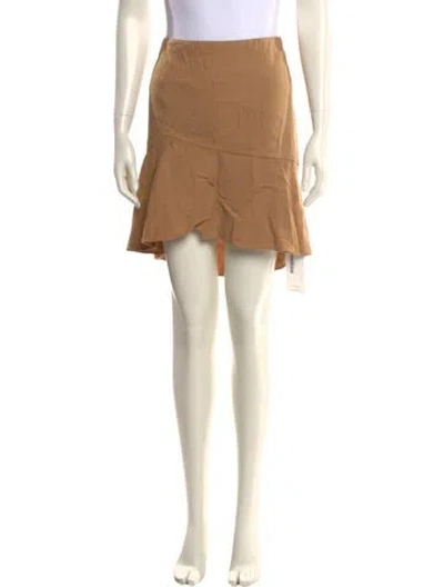 Pre-owned Alice And Olivia Linen Knee-length Skirt W/ Tags In Neutral