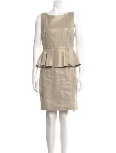 Pre-owned Alice And Olivia Linen Mini Dress