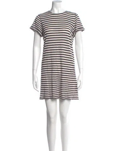 Pre-owned Alice And Olivia Linen Mini Dress In Black