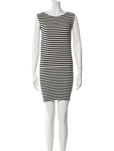Pre-owned Alice And Olivia Linen Mini Dress In Blue