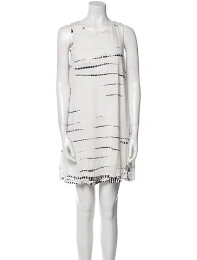 Pre-owned Alice And Olivia Linen Mini Dress In Multi
