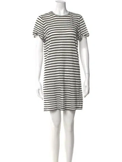Pre-owned Alice And Olivia Linen Mini Dress In Multi