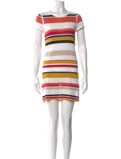 Pre-owned Alice And Olivia Linen Mini Dress In Neutral