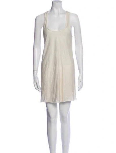 Pre-owned Alice And Olivia Linen Mini Dress W/ Tags In Gold