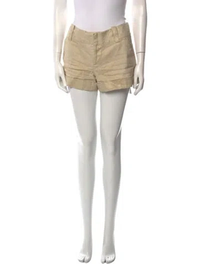 Pre-owned Alice And Olivia Linen Mini Shorts
