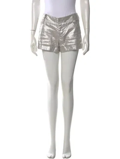 Pre-owned Alice And Olivia Linen Mini Shorts