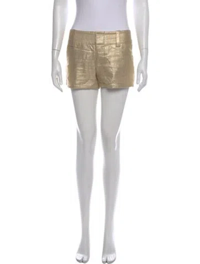 Pre-owned Alice And Olivia Linen Mini Shorts