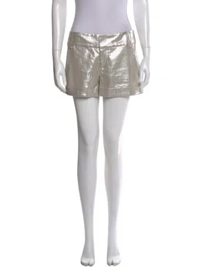 Pre-owned Alice And Olivia Linen Mini Shorts