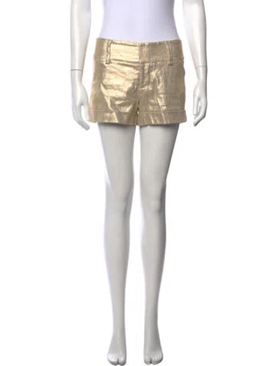 Pre-owned Alice And Olivia Linen Mini Shorts