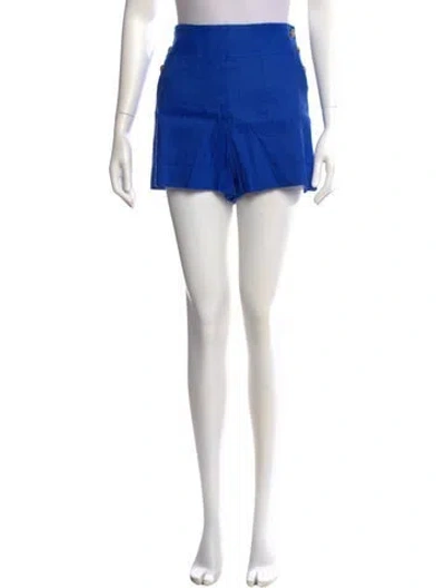 Pre-owned Alice And Olivia Linen Mini Shorts In Blue