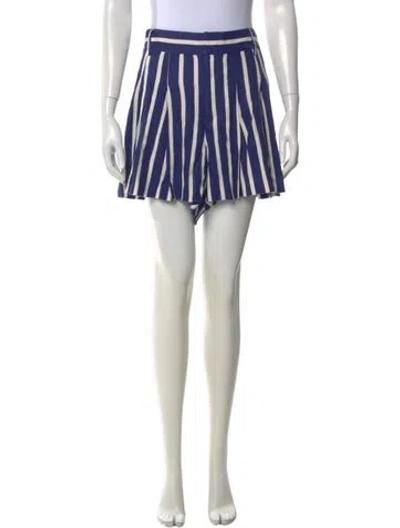 Pre-owned Alice And Olivia Linen Mini Shorts In Multi