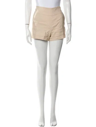 Pre-owned Alice And Olivia Linen Mini Shorts In Neutral