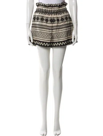 Pre-owned Alice And Olivia Linen Mini Shorts In Neutral