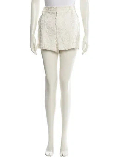 Pre-owned Alice And Olivia Linen Mini Shorts In Neutral