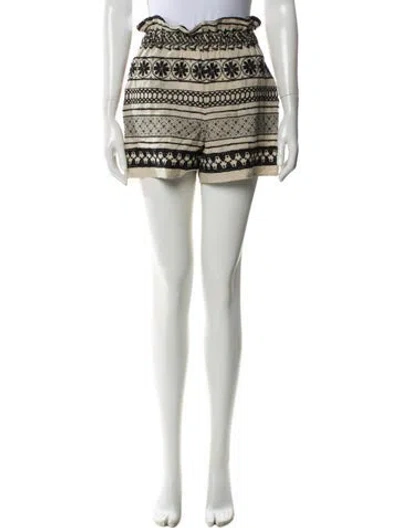 Pre-owned Alice And Olivia Linen Mini Shorts In Neutral