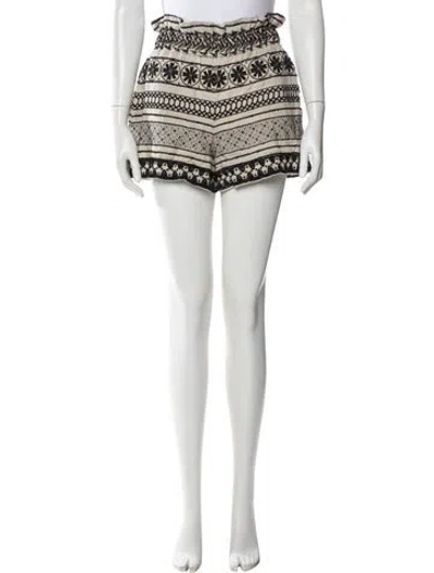 Pre-owned Alice And Olivia Linen Mini Shorts In Neutral