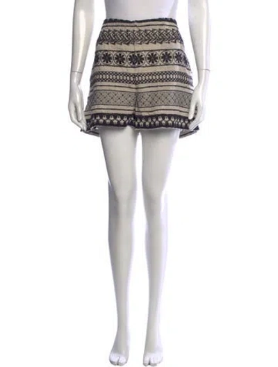 Pre-owned Alice And Olivia Linen Mini Shorts In Neutrals