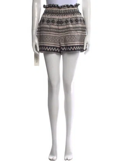 Pre-owned Alice And Olivia Linen Mini Shorts In Neutrals