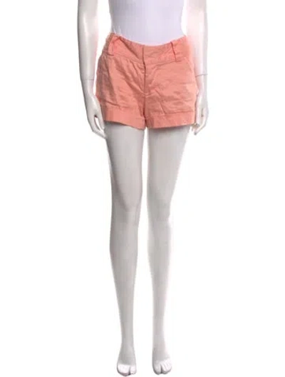 Pre-owned Alice And Olivia Linen Mini Shorts In Pink