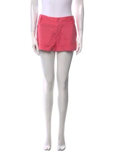 Pre-owned Alice And Olivia Linen Mini Shorts In Pink