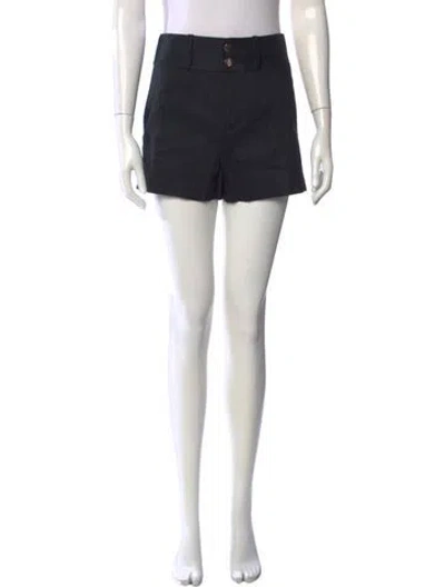 Pre-owned Alice And Olivia Linen Mini Shorts W/ Tags In Black