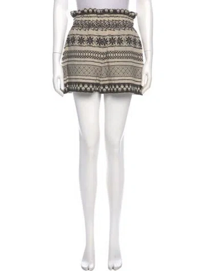 Pre-owned Alice And Olivia Linen Mini Shorts W/ Tags In Neutral