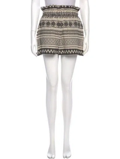 Pre-owned Alice And Olivia Linen Mini Shorts W/ Tags In Neutral