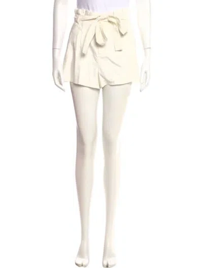 Pre-owned Alice And Olivia Linen Mini Shorts In White