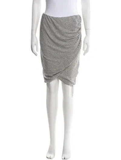 Pre-owned Alice And Olivia Linen Mini Skirt In Black