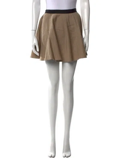 Pre-owned Alice And Olivia Linen Mini Skirt In Neutral