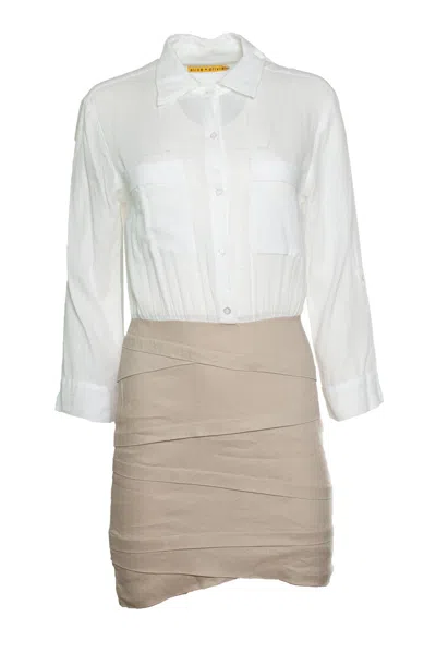 Alice And Olivia Alice & Olivia, Linen Shirt Dress In Multi