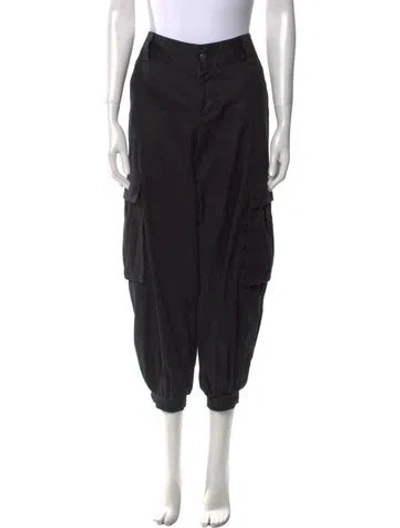 Pre-owned Alice And Olivia Linen Skinny Leg Pants In Black