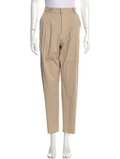 Pre-owned Alice And Olivia Linen Straight Leg Pants In Neutral