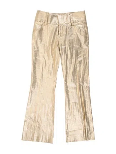 Pre-owned Alice And Olivia Linen Wide Leg Pants In Neutral