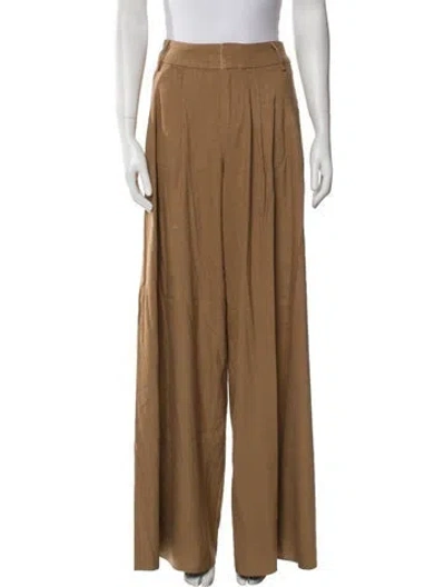 Pre-owned Alice And Olivia Linen Wide Leg Pants In Neutrals