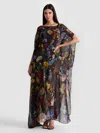 Alice And Olivia Linn Cape Maxi Dress In Black