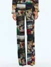Alice And Olivia Livi Low Rise Trouser In Eco Fusion