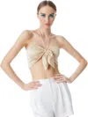 Alice And Olivia Livia Halter Top In Sand