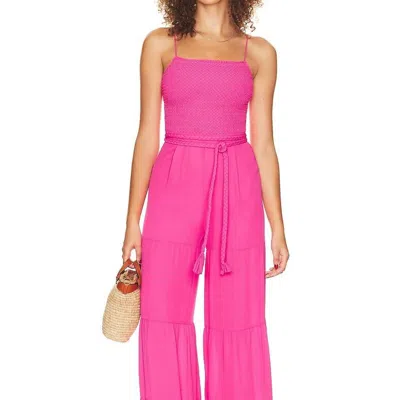 Alice And Olivia Liya Jumpsuit In Candy In Bright Pink