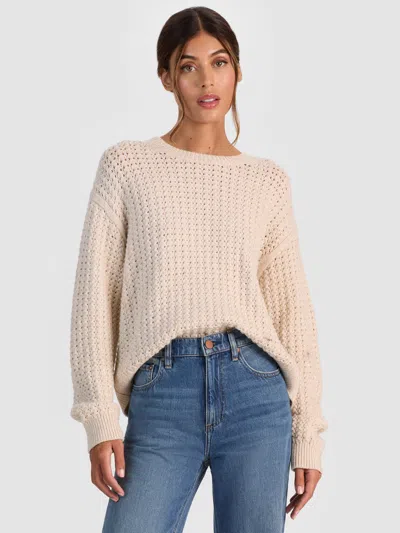 Alice And Olivia Liza Sparkle Pullover In Neutral
