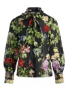 Alice And Olivia Floral Print Blouse In Multi