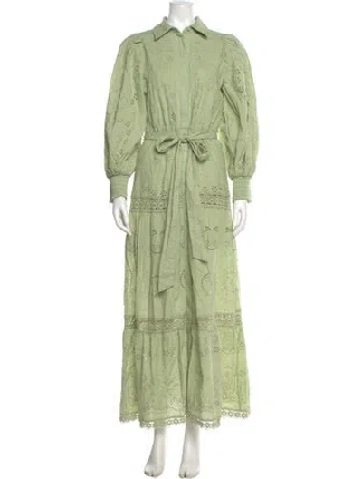 Pre-owned Alice And Olivia Long Dress In Green