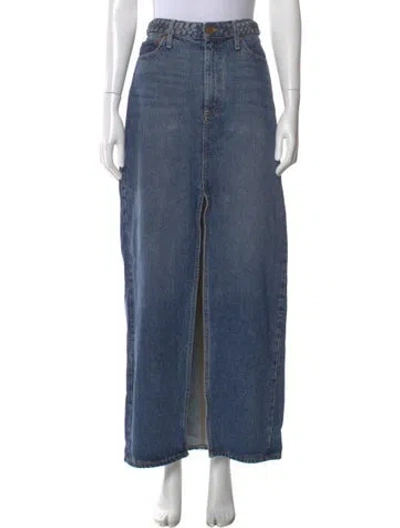 Pre-owned Alice And Olivia Long Skirt In Blue