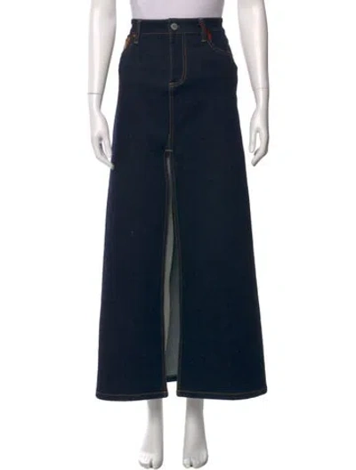 Pre-owned Alice And Olivia Long Skirt W/ Tags In Blue