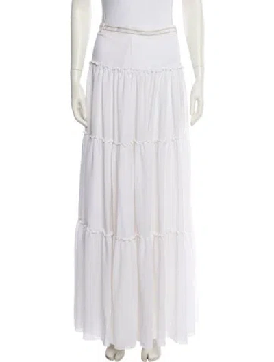 Pre-owned Alice And Olivia Long Skirt In White